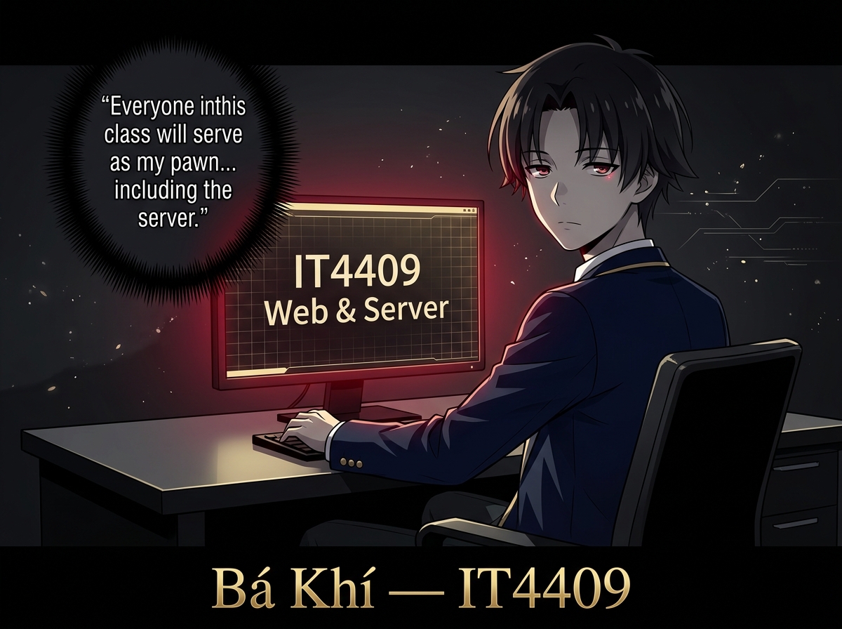 Ayanokoji Kiyotaka nhin man hinh IT4409 Web and Server